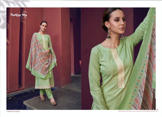 Lamhay By Mumtaz Arts Printed Cotton Dress Material Catalog